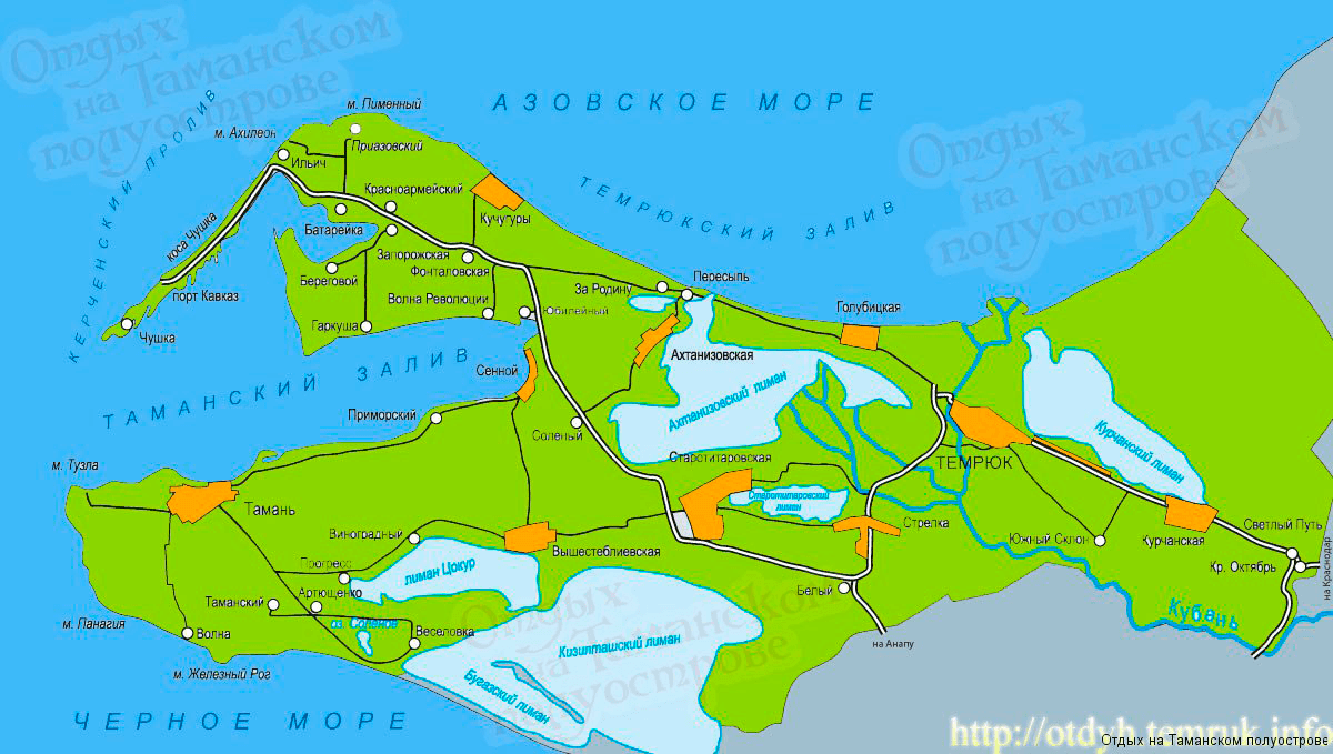 Карта сенной темрюкский район поселок